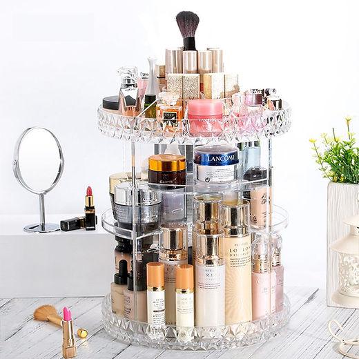 Diamond Makeup Organizer - 360 Degree Rotating